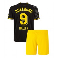 Borussia Dortmund Sebastien Haller #9 Fußballbekleidung Auswärtstrikot Kinder 2022-23 Kurzarm (+ kurze hosen)